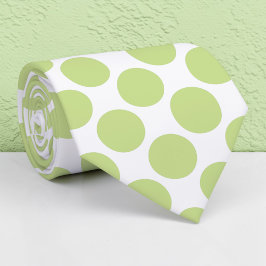 Seafoam Green Polka Dots on White Custom Necktie Slips