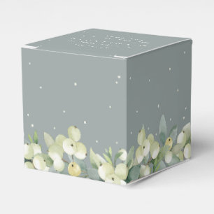 Seafoam Grön Snöbär+Eukalyptus Bröllopsfest Presentaskar