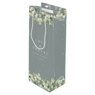 Seafoam Grön Snöbär+Eukalyptus Vinter Hochzeit