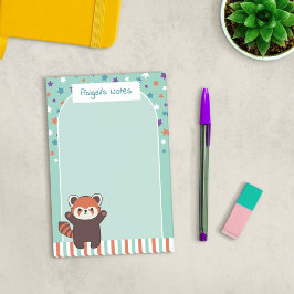 Seafoam Grönt Arch Red Panda Dina anteckningar Post-it Block