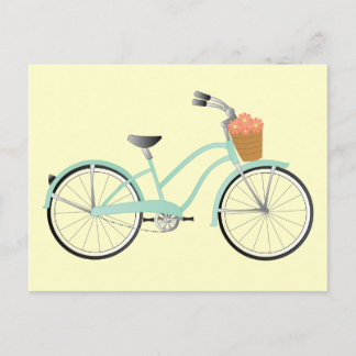 Seafoam Grönt Bike Vykort