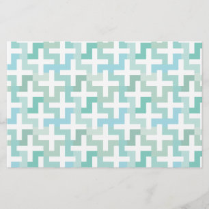 Seafoam grönt geometriskt brevpapper