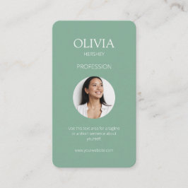 Seafoam Grönt Photo Social QR-kod Visitkort