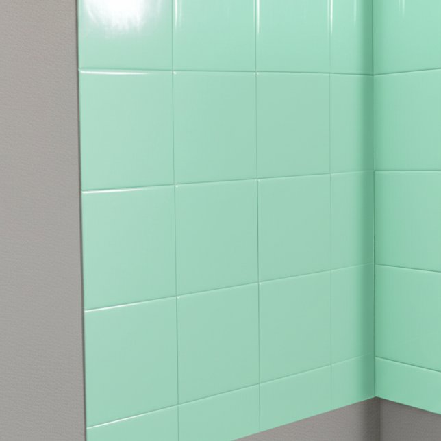 Seafoam Grönt (Retro Kitchen and Bathroom) Square Kakelplatta (Seafoam green tiles
)