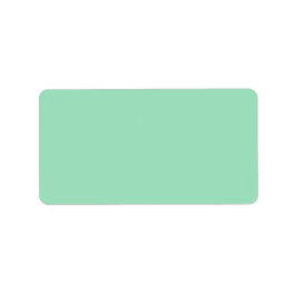Seafoam Grönt Solid Färg Adressetikett