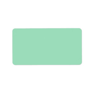 Seafoam Grönt Solid Färg Adressetikett