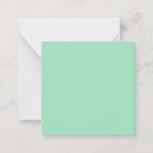 Seafoam Grönt Solid Färg Anteckningskort
