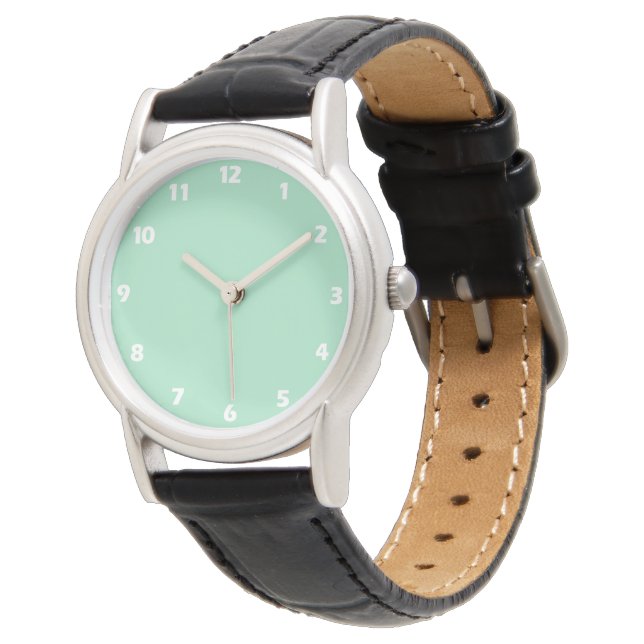 Seafoam Grönt Solid Färg Armbandsur (Vinklad)
