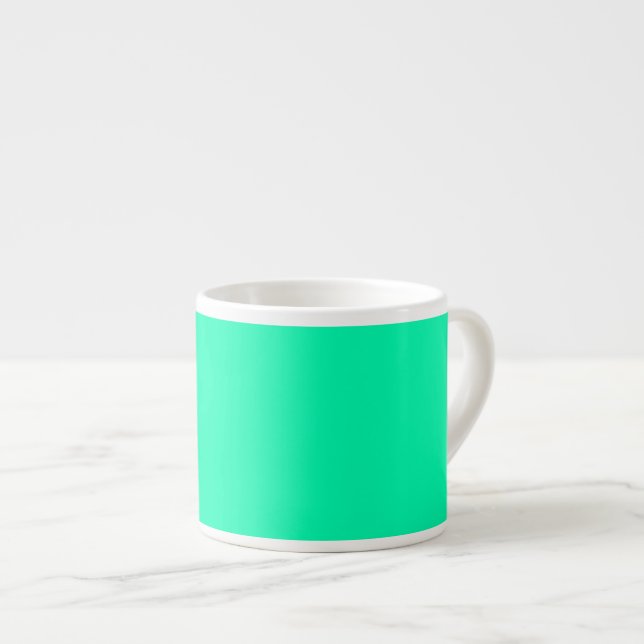 Seafoam Grönt Solid Färg | Klassisk | ELEGANT Espressomugg (Framsida höger)
