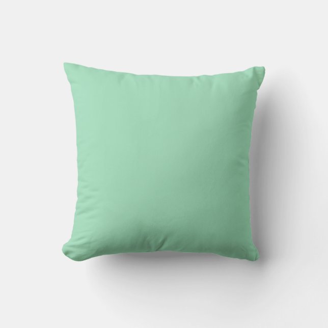 Seafoam Grönt Solid Färg Kudde (Framsida)