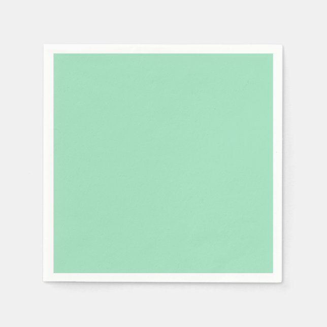 Seafoam Grönt Solid Färg Pappersservett (Framsidan)
