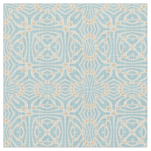 Seafoam Grönt Taupe Beige Brown Batik Mönster Tyg