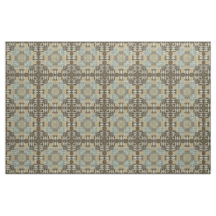 Seafoam Grönt Taupe Beige Mörk Brown Ethnic look Tyg