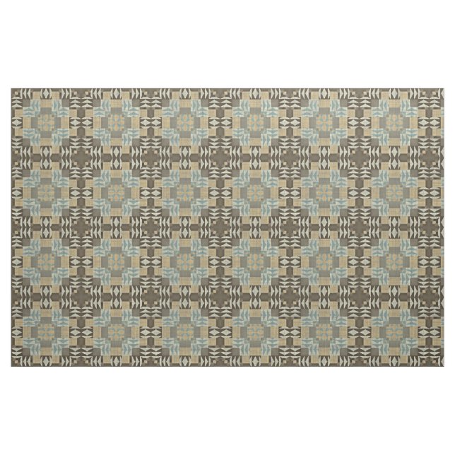 Seafoam Grönt Taupe Beige Mörk Brown Ethnic look Tyg (Fat Quarter)