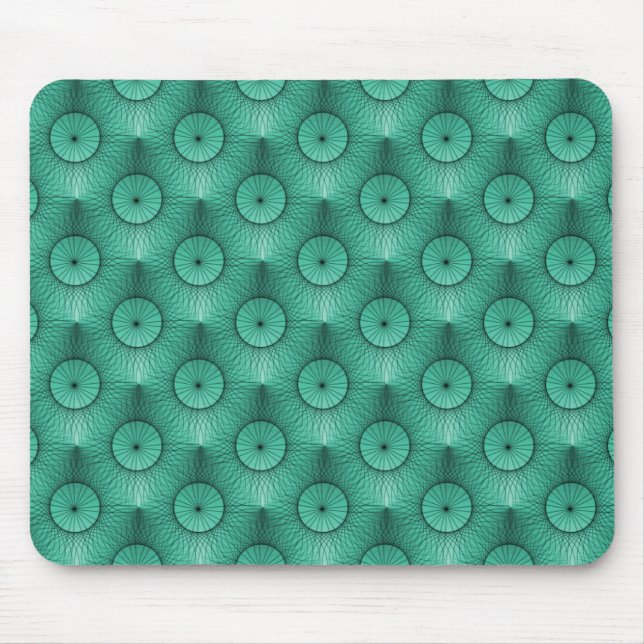 Seafoam Grönt Ultramodern Chic Mousepad Musmatta (Framsidan)