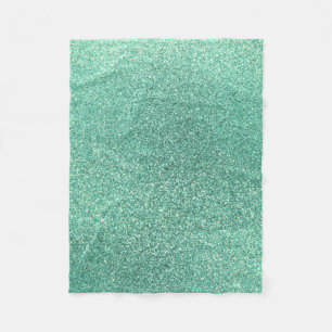 Seafoam gröntglitter fleecefilt