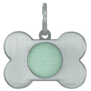 Seafoam gröntväv kopplar ihop Look Namnbricka Husdjur