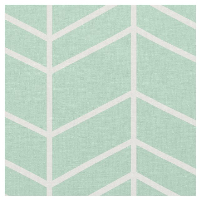 Seafoam Herringbone Chevron Tyg (Närbild)
