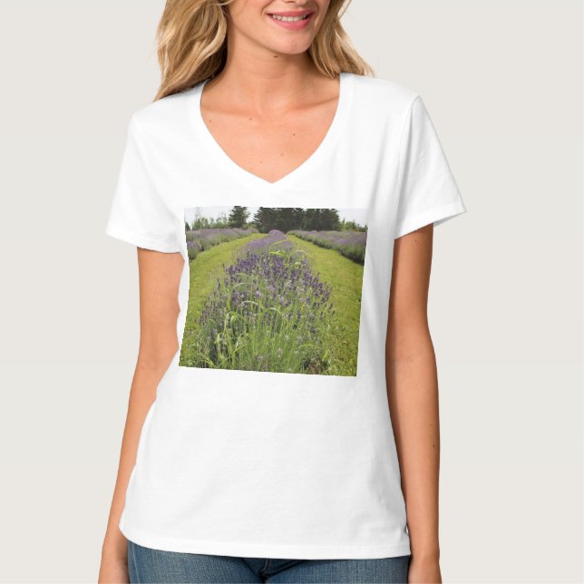 Seafoam Lavender Farm T Shirt (Framsida)