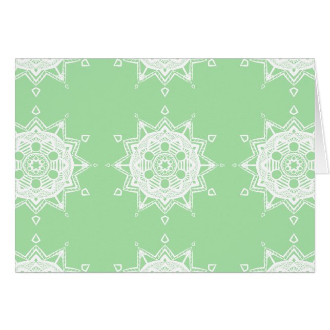 Seafoam Mandala Hälsningskort (Framsidan Horizontal)