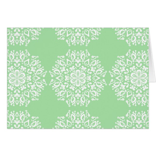 Seafoam Mandala Hälsningskort (Framsidan Horizontal)
