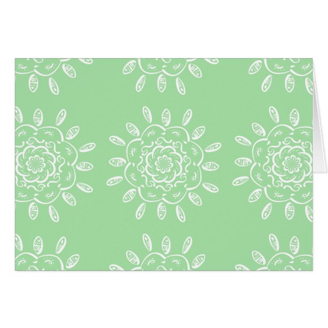 Seafoam Mandala Hälsningskort (Framsidan Horizontal)