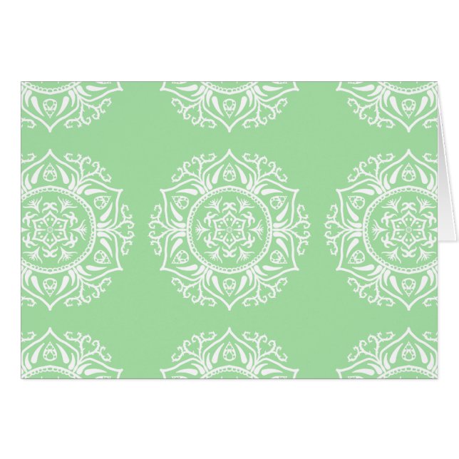 Seafoam Mandala Hälsningskort (Framsidan Horizontal)