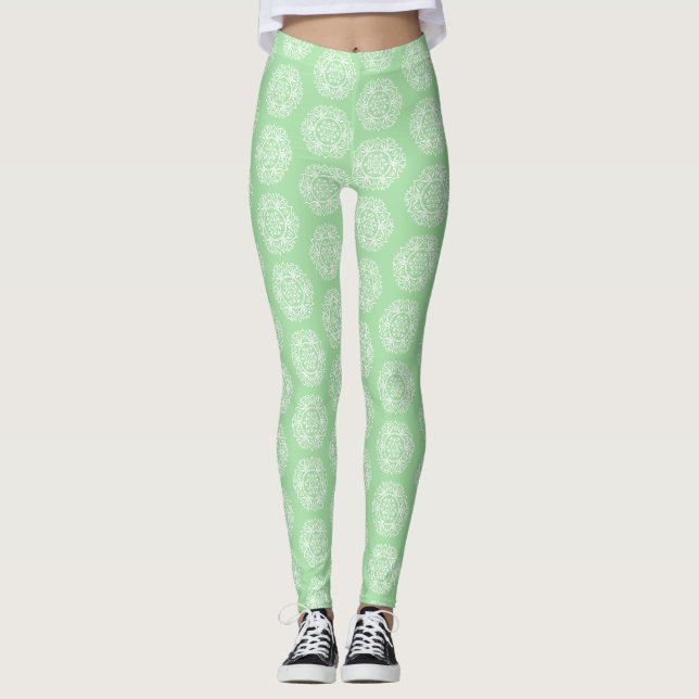 Seafoam Mandala Leggings (Framsida)