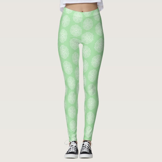 Seafoam Mandala Leggings (Framsida)