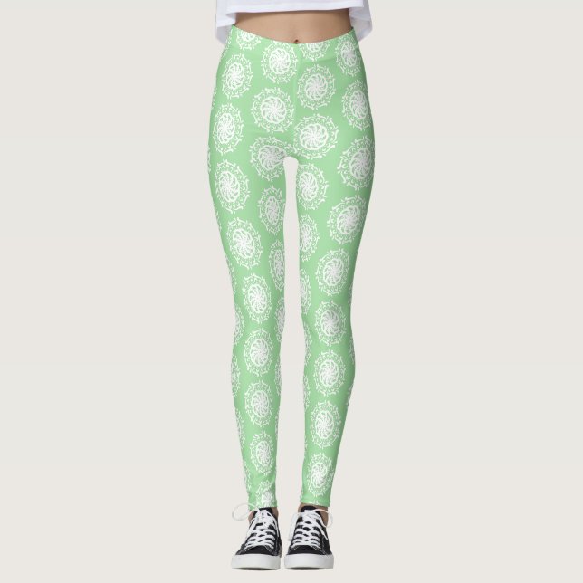 Seafoam Mandala Leggings (Framsida)
