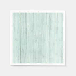 Seafoam Mint Grönt Pastel Turcos Rustic Wood Pappersservett