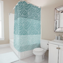 Seafoam Ocean Vågar Shower Curtain