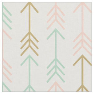 Seafoam Peach- och Guld-pilar Tyg