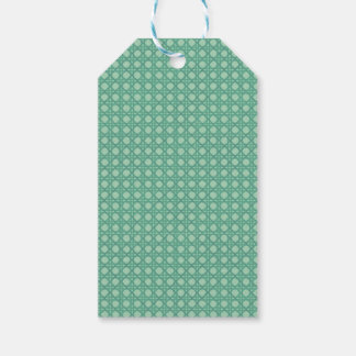 Seafoam Rattan Gift Tag Presentetikett