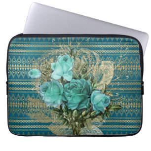 Seafoam Ro Bouquet Laptop Fodral