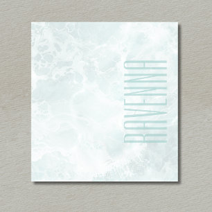 Seafoam Silver Opacitet Elegant Anpassad Skript Na Anteckningsblock