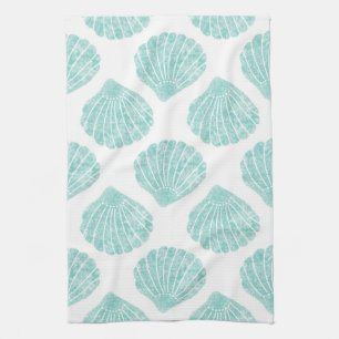 Seafoam snäckskalmönster kökshandduk