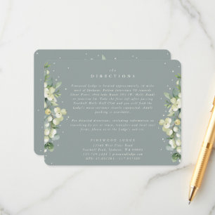 Seafoam Snowberry+Eucalyptus Edged Directions Tilläggskort