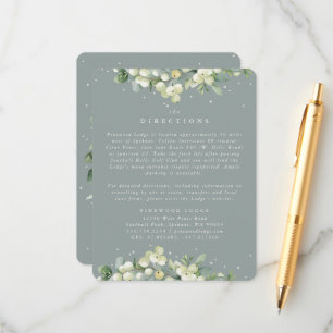 Seafoam Snowberry+Eucalyptus Edged Directions Tilläggskort