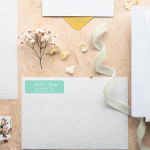 Seafoam Stylized Namn Bröllop Returadress