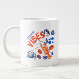 Seafood Beach Fisherman Ocean Tropical Quote  Jumbo Mugg