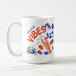 Seafood Beach Fisherman Ocean Tropical Quote  Kaffemugg