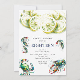 Seafood Boil 18:e födelsedagsinbjudan Inbjudningar