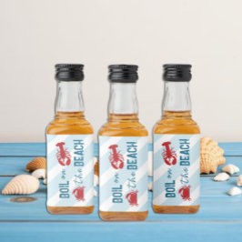 Seafood Boil Bachelorette Party Spritflaskor Etikett