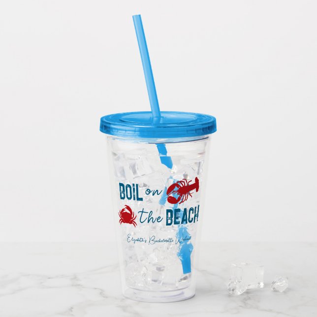 Seafood Boil Sällskapsfest för möhippa Take Away Mugg (Framsida Ice)