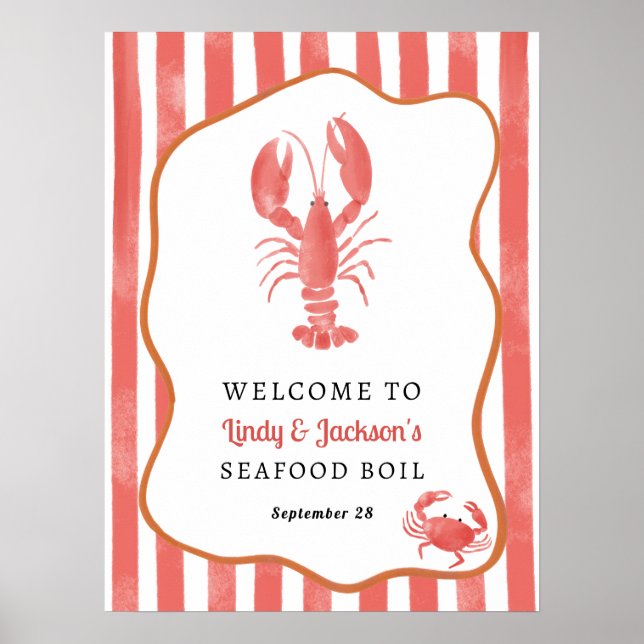 Seafood Boil Welcome Foam Board Poster (Framsidan)