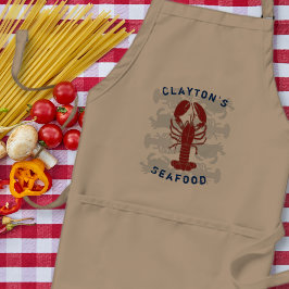 Seafood Chef Lobster Namn Template Apron Förkläde