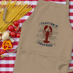 Seafood Chef Lobster Namn Template Apron Förkläde