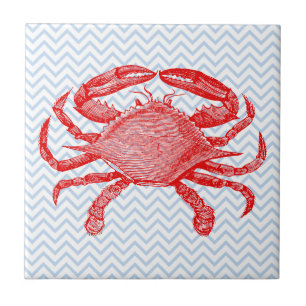 Seafood Crab Picnic Kakelplatta