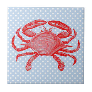 Seafood Crab Picnic Kakelplatta